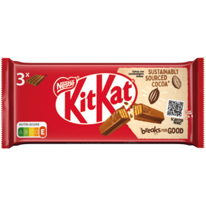 KitKat 4Finger, Knusperwaffel in Milchschokolade, 3 x 41.5 g