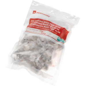 Economy ASC Crevetten Black Tiger, geschält, entdarmt, 21/25, tiefgekühlt, 1 kg