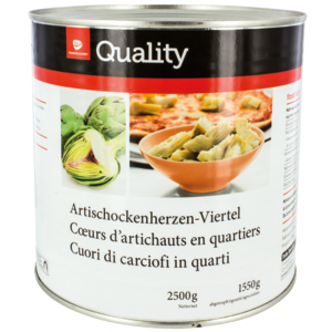 Quality Artischockenherzen geviertelt, 2,5 kg
