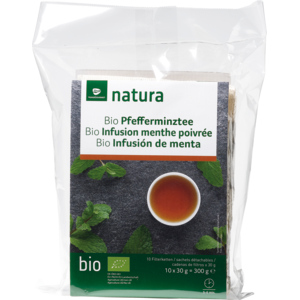 Natura Bio Pfefferminztee, Grossbeutel, 10 x 30 g Natura Bio Pfefferminztee, Grossbeutel, 10 x 30 g