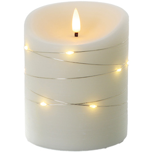 Kerze LED Corro creme klein