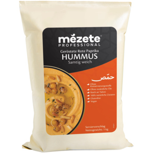 Mézete Hummus mit gerösteten roten Pepperoni, 1 kg Mézete Hummus mit gerösteten roten Pepperoni, 1 kg