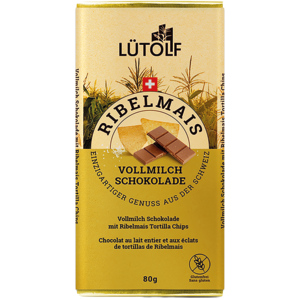 Ribelmais Chips Vollmilch Schokolade 40%, 12 x 80 g