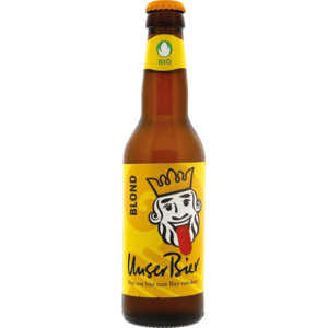 Unser Bier naturblond, Harasse zu 10 Flaschen x 33 cl