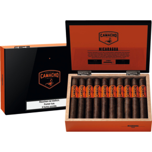 Camacho Nicaragua Toro Ce 20'S, Kiste zu 20 Zigarren Camacho Nicaragua Toro Ce 20'S, Kiste zu 20 Zigarren