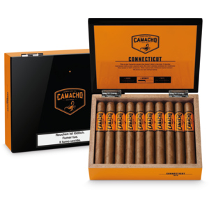 Camacho Connecticut Toro Cello, Kiste zu 20 Zigarren