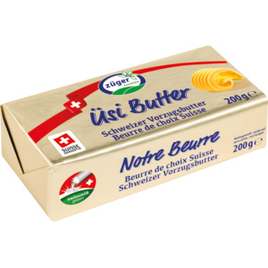 Züger Üsi Butter Vorzugsbutter, IP-Suisse, 5 x 200 g Züger Üsi Butter Vorzugsbutter, IP-Suisse, 5 x 200 g