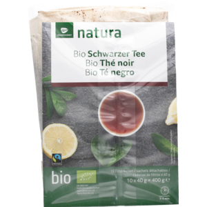 Natura Bio, Fairtrade, Max Havelaar, Schwarztee, Grossbeutel, 10 x 10 x 40g Natura Bio, Fairtrade, Max Havelaar, Schwarztee, Grossbeutel, 10 x 10 x 40g