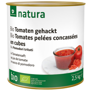 Natura Bio Tomaten gehackt in Tomatensaft, 6 x 2,5 kg