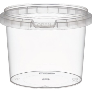 Schale mit Sicherheitsdeckel 365 ml Ø 9.7 cm transparent PP Pack zu 40 Stück