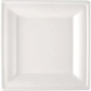 Teller aus Zuckerrohr Verive 16 x 16 cm Pack zu 50 Stück