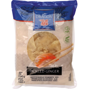 Le Dragon eingelegter Sushi Ingwer weiss, 1 kg Le Dragon eingelegter Sushi Ingwer weiss, 1 kg