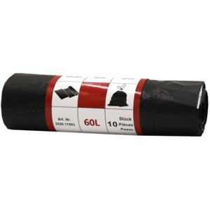 Kehrichtsack mit Zugband SOLO 60 l schwarz Karton zu 20 Rollen zu 10 Stück Kehrichtsack mit Zugband SOLO 60 l schwarz Karton zu 20 Rollen zu 10 Stück