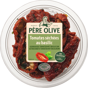 Tomaten getrocknet mit Basilikum, Schale zu 90 g Tomaten getrocknet mit Basilikum, Schale zu 90 g