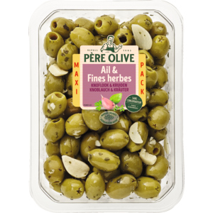 Oliven mit Knoblauch, 400 g