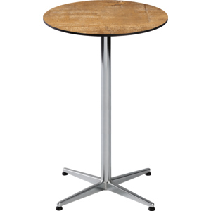 Cherry Wood HPL Hochtisch ⌀ 70 cm, Höhe 109 cm