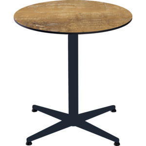 Cherry Wood HPL Tisch ⌀ 70 cm schwarz