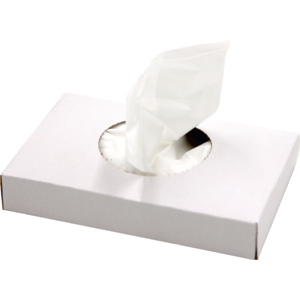 Hygienebeutel weiss neutral, Pack à 8 Dispenser à 25 Beutel,Dispenserbox LxBxH 85x125x20mm