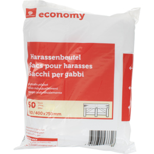 Economy Harassenbeutel natur 60 x 40 x 75 cm, 12 µm, Pack zu 50 Stück Economy Harassenbeutel natur 60 x 40 x 75 cm, 12 µm, Pack zu 50 Stück