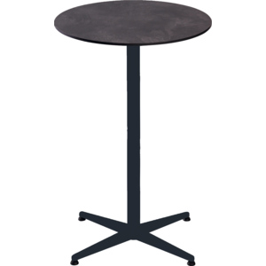 Dark Slate HPL Hochtisch ⌀ 70 cm, Höhe 109 cm schwarz