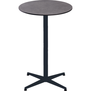 Industrial HPL Hochtisch ⌀ 70 cm, Höhe 109 cm schwarz