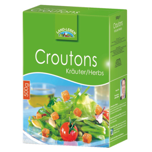 Landleben Croutons Kräuter, Pack zu 500 g Landleben Croutons Kräuter, Pack zu 500 g