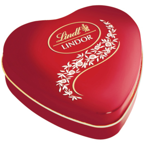 Lindor Metallherzdose Milch, 62 g