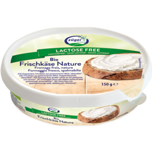 Züger Bio Frischkäse, nature, laktosefrei, 150 g