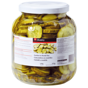 Quality Gurken in Rondellen, 1,6 kg Quality Gurken in Rondellen, 1,6 kg