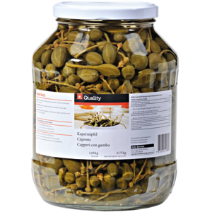 Quality Kapernäpfel mit Stiel, 1,695 kg Quality Kapernäpfel mit Stiel, 1,695 kg