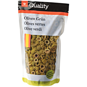 Quality Oliven Manzanilla grün Scheiben, 10 x 500 g