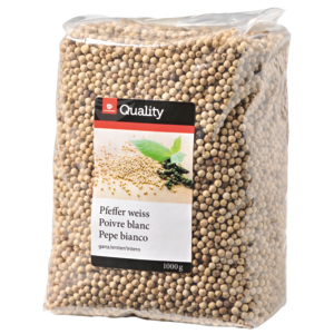 Quality Pfeffer weiss ganz, 1 kg