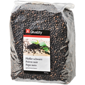 Quality Poivre noir en grains, 800 g Quality Poivre noir en grains, 800 g