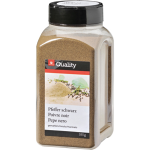Quality Pfeffer schwarz gemahlen, 355 g Quality Pfeffer schwarz gemahlen, 355 g