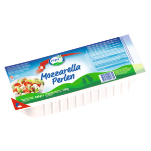 Züger Mozzarella, Perlen, ca. 250 Perlen zu ca. 2 g, 500 g Züger Mozzarella, Perlen, ca. 250 Perlen zu ca. 2 g, 500 g