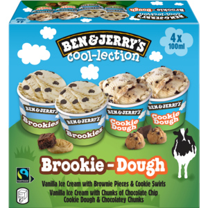 Ben & Jerry's Brookie Dough, 6 x 4 x 100 ml Ben & Jerry's Brookie Dough, 6 x 4 x 100 ml