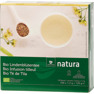 Natura Bio Lindenblütentee im Aromaschutzbeutel, 100 x 1,2 g Natura Bio Lindenblütentee im Aromaschutzbeutel, 100 x 1,2 g