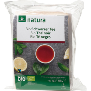 Natura Bio Fairtrade, Max Havelaar, Schwarztee, Grossbeutel, 10 x 40 g Natura Bio Fairtrade, Max Havelaar, Schwarztee, Grossbeutel, 10 x 40 g