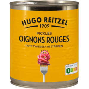 Hugo Reitzel Rote Zwiebeln in Streifen, 800 g Hugo Reitzel Rote Zwiebeln in Streifen, 800 g