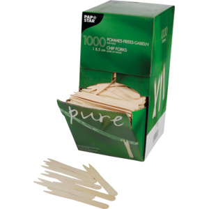 Pommes-Frites Gabeln, 8,5 cm, Pack zu 1000 Stück Pommes-Frites Gabeln, 8,5 cm, Pack zu 1000 Stück