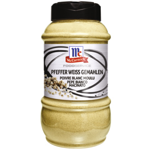 McCormick Pfeffer weiss gemahlen, 425 g McCormick Pfeffer weiss gemahlen, 425 g