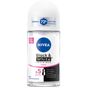 Nivea Deo Roll-on Invisible for black & white, 2 x 50 ml