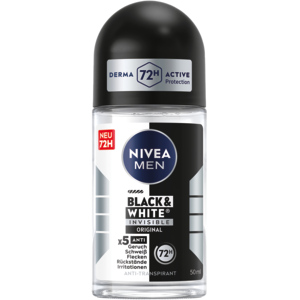 Nivea Deo Roll-on Men Invisible black & white, 2 x 50 ml Nivea Deo Roll-on Men Invisible black & white, 2 x 50 ml