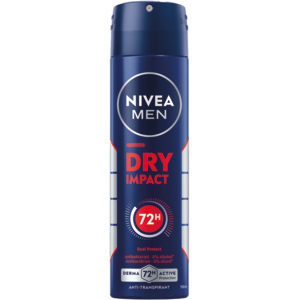 Nivea Deo Aerosol Men Impact Dry, 2 x 150 ml
