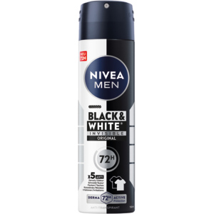 Nivea Deo Aerosol Men Invisible black & white, 2 x 150 ml Nivea Deo Aerosol Men Invisible black & white, 2 x 150 ml