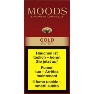 Moods Gold Filter, Pack zu 10 Etui x 5 Stück