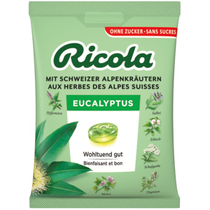 Ricola Eucalyptus ohne Zucker, 125 g