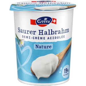 Emmi Saurer Halbrahm 15%, pasteurisiert, 450 g
