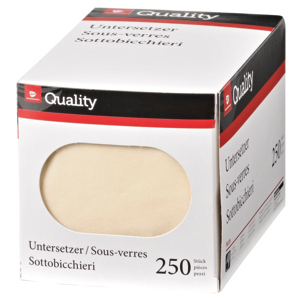 Quality Untersetzer, 6-lagig, champagne, 250 St