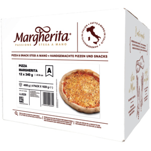 Pizza Margherita, handgemacht, tiefgekühlt, Ø 30 cm, 4 x 3 x 340 g Pizza Margherita, handgemacht, tiefgekühlt, Ø 30 cm, 4 x 3 x 340 g